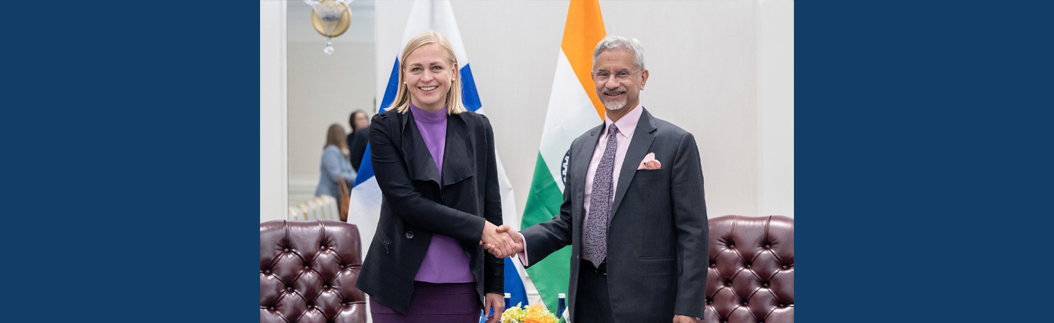 External Affairs Minister Dr S. Jaishankar met Finnish Foreign Minister Elina Valtonen on the sidelines of 81st Session of the UN General Assembly on 24 September 2026.